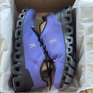 On Running Violet and Black Athletic Shoes